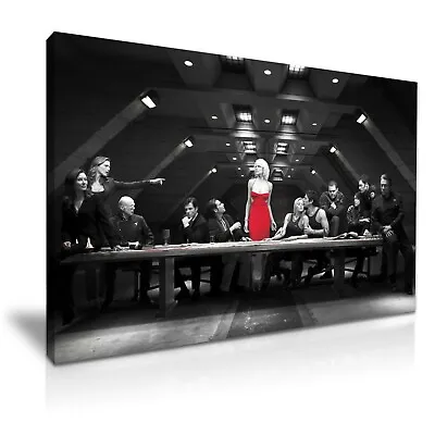 Battlestar Galactica Red Dress Last Supper Canvas Modern Home Art ~ 5 Size   • £12.99