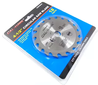 Circular Saw Blade 4-1/2  Diameter 5/8  Arbor 18 Teeth Carbide Tipped Course Cut • $12.95