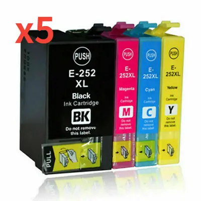 20x Ink Cartridge 252XL For Epson Workforce WF7710 7610 WF3620 3640 7720 • $26.59