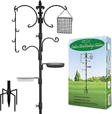 FEED GARDEN Multi Bird Feeding Station Kit Wild Bird Feeder Pole 93 Inch Premiu • $44.03