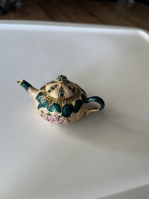 $5 • Buy Nobility Bejeweled Teacup Trinket Box Vhtf Great Condition