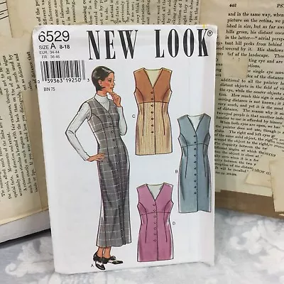 New Look 6529 Office Maxi Dress And Tunic Vintage UNCUT Sewing Pattern Size 8-18 • $13.56