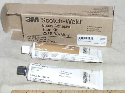 Sealed 3m 2216 B/a Gray Grey Scotch-weld 2 Part Epoxy Adhesive 2 Tube Kit Usa • $41.99