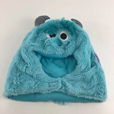 Disney Pixar Monsters Inc Sulley Plush Hat Costume Kids Size 3-4T Blue Hood • $23.96