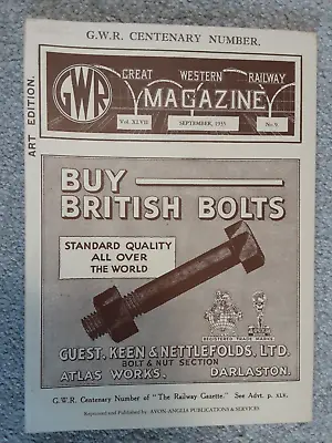 £4.95 • Buy Reprint Of 1935 GWR Great Western Railway Magazine Vol XLVII No.9