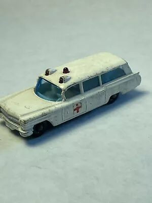 1965 Lesney Matchbox Series No 54 S&S Cadillac Ambulance Diecast Car England • $11.45