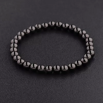 Fashion Men Ball Pave CZ White Gemstone Braided Macrame Bracelet Bead Jewelry • $6.99