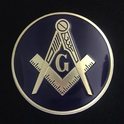 Masonic Car Auto Emblem (Dark Blue) MAE-2 • $4.50