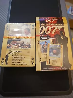 James Bond 007 4-1 Guns And Gadgets Gaming & Playing Cards Set SEALED Unopened  • £1