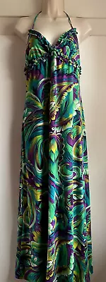 Ladies Lovely Halter-Neck Maxi Dress - Size S (8/10) • £8