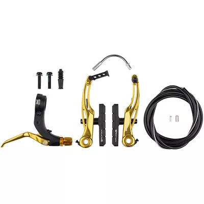 $49.95 • Buy PROMAX BMX P-1/CLICK V-POINT Pull BRAKE KIT 108mm GOLD V BRAKE