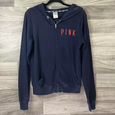 Boston Red Sox Pink Victorias Secret Women's Hoodie Sweatshirt Blue Sequin S • $16.89