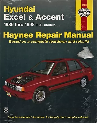 HYUNDAI EXCEL ACCENT 1986 - 1998 Haynes Repair Manual - NEW • $14.97