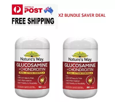 Nature’s Way Glucosamine Plus Chondroitin 90 Tablets - X2 BUNDLE SAVER DEAL • $49.99