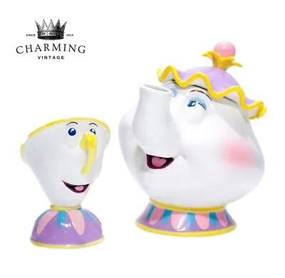 Porcelain SCHMID Disney Musical Beauty & The Beast Mrs. Potts & Chip Teapot Set • $63.36