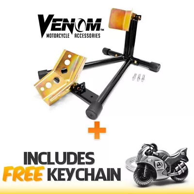 Venom Motorcycle Wheel Tire Chock Self-locking Stand Chocks+Sportbike Keychain • $95.99