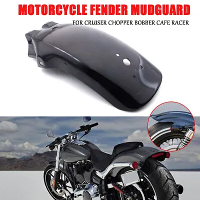 Black Motorcycle Rear Fender Mudguard Metal For Yamaha Virago V-Star 650 Honda • $32.90