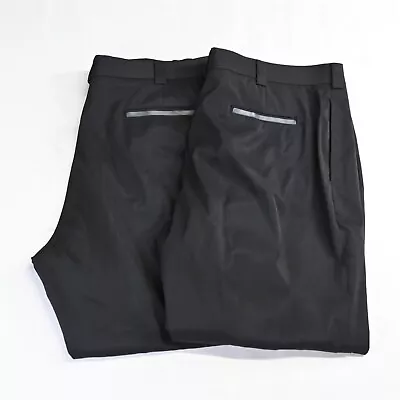 Lot 2 Slazenger 42 X 30 Black Flex Tech Classic Mens Dress Pants • $29.99