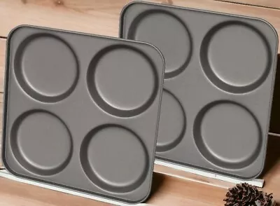 2x 4 Cup Yorkshire Pudding Muffin Tray Non Stick Pan Tin Tart Dessert Bun Tray • £8.99