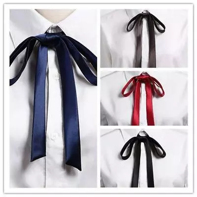 Satin Bow Tie Gambler Western Cowboy Necktie Ribbon Wedding Men Shirt Knot 1pc • $8.99