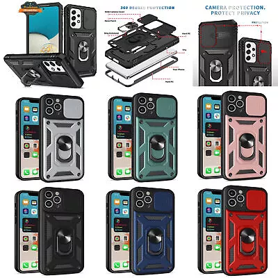 For Motorola Razr (2023) Camera Protection & Ring Stand Hybrid 2in1 Case Cover • $14.55