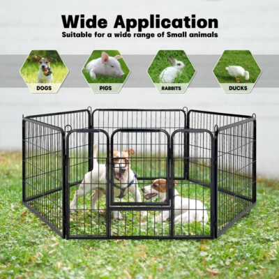 £55.99 • Buy Heavy Duty Folding Puppy Dog Cat Play Pen Run Enclosure Indoor/Outdoor Run Cage