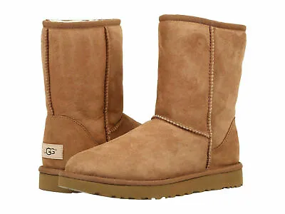 Women UGG Classic Short II Boot 1016223 Chestnut Twinface 100% Authentic New • $149.99