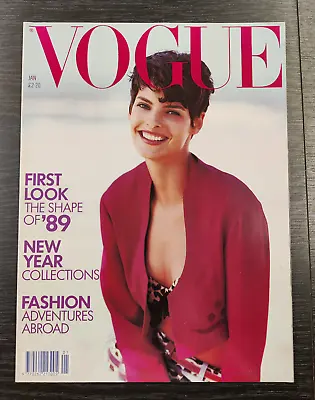 VOGUE Magazine: January 1989  Linda Evangelista • £15