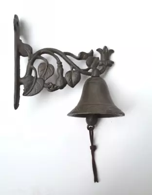 Vintage Cast Iron Floral Door Bell • $59.95