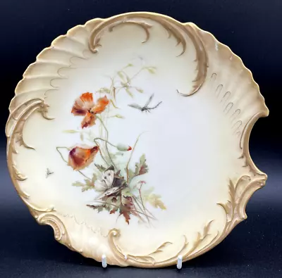 £34 • Buy Antique Royal Worcester Blush Ivory Dessert Plate 1427 Wild Flowers  Edward Raby