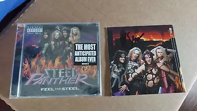 Steel Panther Rare Signed Feel The Steel CD Booklet Free International Shipping • $40