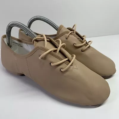 Alegra Basic Split Sole Jazz Dance Lace Shoes Size UK 6 EU 39 Tan • £9.99