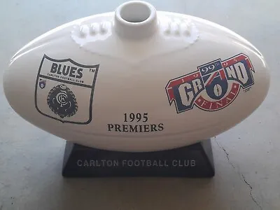 AFL Carlton Football Club Ceramic Decanter 1995 Premiers Empty. • $350