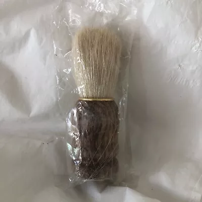 Vintage Shaving Brush With Brown Wood Handle 4  Good Movie/Stage Prop NEW OLD • $9