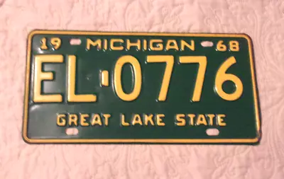 Vintage  MINT 1968 MICHIGAN License Plate • $16.99