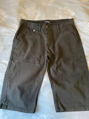 Men's Chino Mid-Length Shorts Black/Dark Grey Kangol Waist 34 Inch - USED • £9.99