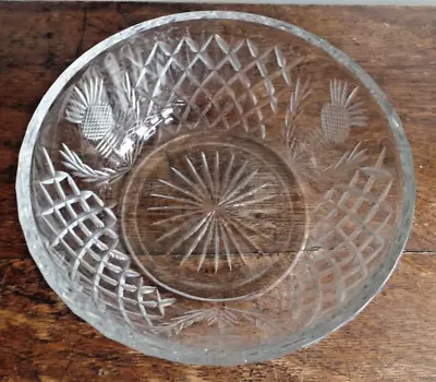 Vintage Edinburgh Crystal Glass Thistle Pattern  8 Inch Fruit Bowl • £17.99