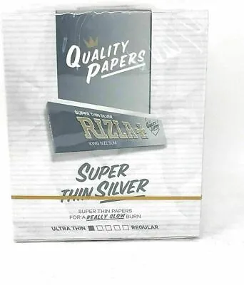 Rizla Silver King Size Slim Ultra Thin Cigarette Smoking Rolling Papers Original • £21.99