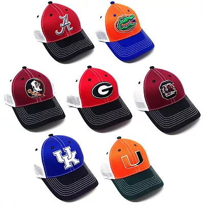 Ncaa Mesh Trucker Snapback Adjustable Hat Cap Logo Mascot Curved Bill University • $19.95