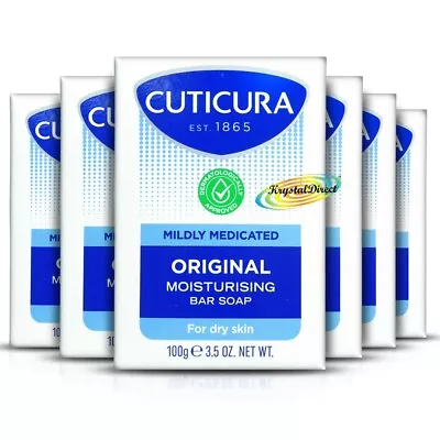 £15.49 • Buy 6x Cuticura Mildly Medicated Gentle Cleansing Soap Skin Soothing Allantoin 100g