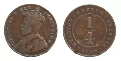 Cyprus. George V. Quarter Piastre 1926. • $17