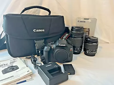 Canon EOS Rebel T6 Digital SLR Camera Bundle + 18-55M & 75-300MM Lenses • $1