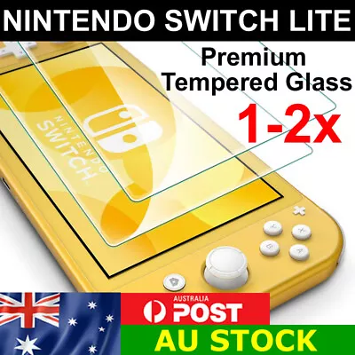 Nintendo Switch LITE Tempered Glass Screen Protector Film Ultra Tough Cover 1-2x • $3.33