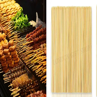 £1.99 • Buy Bamboo Skewers Sticks For BBQ Kebab Fruit Wooden Sticks 31cm Extra Long UK