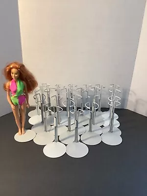 Kaiser  25 Barbie Doll  Monster High Stands Lot  White 3-inch Base Set A • $34.99