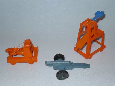 Vintage MPC Playset Parts. HTF Catapults Cannon Old Plastic Toys. Nice LOT • $15