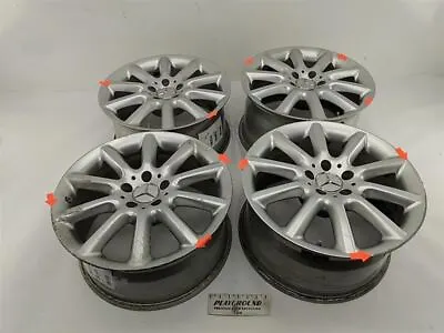 MERCEDES SL500 SL550 R230 Set Of Four Wheels Rims 18x8-1/2 10 Spoke 03-11 • $509.95