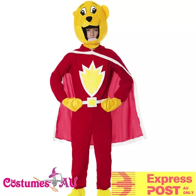 Adult Mens SuperTed Costume Super Ted Teddy Bear 80s Cartoon Book Week Mascot • $39.99