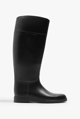 Country Road Tall Spencer Black Gumboots Rain Boots Riding Style Size 39 New PVC • $69
