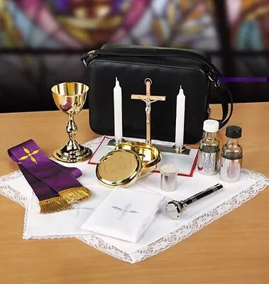 Deluxe Communion Set Sick Call Mass Travel Kit For Church Or Sanctuary 8 1/2 In • $316.88